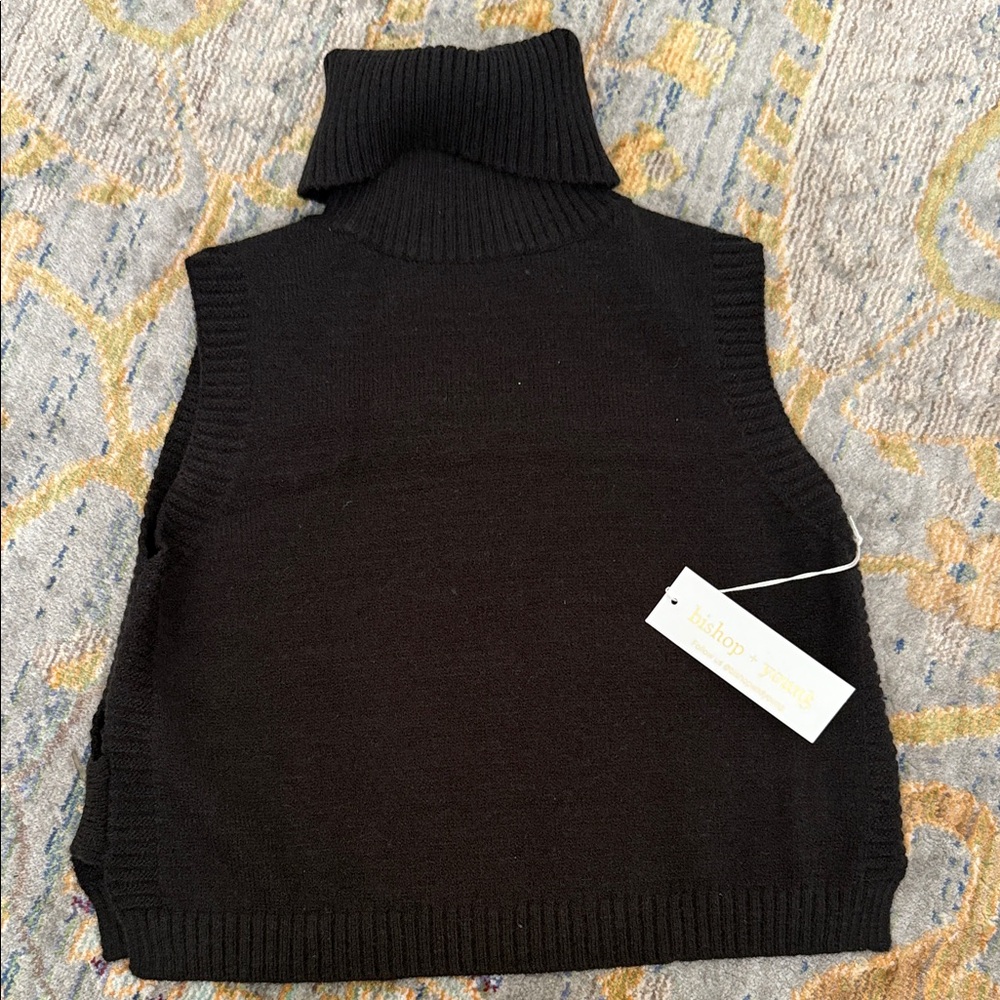Bishop & Young Libra Crop turtleneck sweater in black.